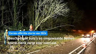 Beschadigde auto's en omgewaaide bomen: storm Henk zorgt voor overlast | Hart van Nederland