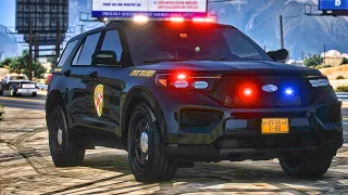 Playing GTA 5 As A POLICE OFFICER Highway Patrol| MAryland|| GTA 5 Lspdfr Mod|| #lspdfr