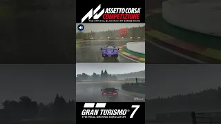 ACC vs GT7 | Which game looks/sounds better in rain ?