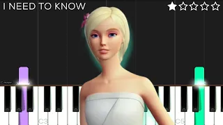 Barbie as The Island Princess - I Need to Know | EASY Piano Tutorial