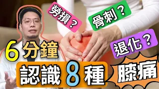 膝痛 2021｜ 膝蓋痛 都是磨損退化嗎？6分鐘教你分辨8種常見 膝痛  原因  ｜ 檢查方法 一學就懂｜ 鄒嘉宏 ｜ 中醫兄弟 ｜醫師JOB系列