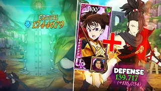 OMG 1.7 MILLION DAMAGE?!! 139K DEFENSE GOD NAOFUMI + GREEN DIANE COMBO!! [7DS: Grand Cross]