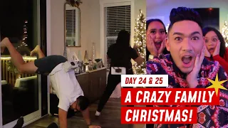 CHRISTMAS W/ FAMILY! (Party, Secret Santa, White Elephant, Twerk games) - #vlogmas2023 Day 24 & 25