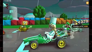 mario kart tour coparado las pista de circuito de luigi de GBA y tour