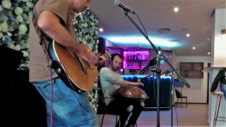 Olive Bar Corby Paul Strummer Chris Duckett live guitar handpan jam October 2019 Open Mic