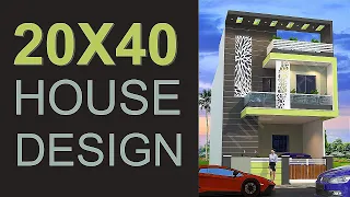 20X40 House plan and front 3d elevation by Nikshail