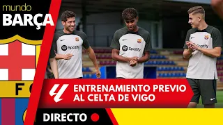 ENTRENAMIENTO del FC BARCELONA antes del partido del CELTA