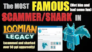 Trading with the MOST FAMOUS SHARK🦈/scammer in Loomian Legacy...