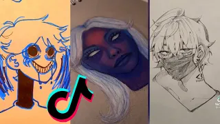 🤍🧷 ALT TIKTOK DRAWING | ALTERNATIVE TIK TOK COMPILATION 🌑🖤| goth emo aesthetics #47