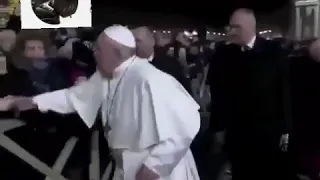 pope francis slaps woman's hand to free himself at new year's Eve #gathering