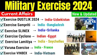 Military Exercise 2024 Current Affairs | Defence Current Affairs | India Military Exercise 2024