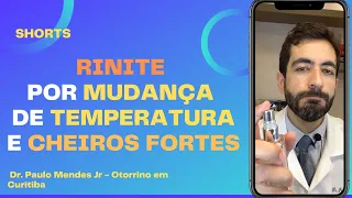 Rinite por cheiros fortes e mudança de temperatura #shorts