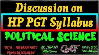 HP PGT Political Science Syllabus (Strategy and explanation)