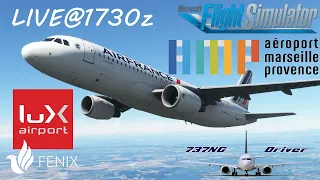 VATSIM: MASSILUX Shuttle Live | Fenix A320 Marseille - Luxembourg | Real Airline Pilot