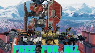 [War Robots]free for all raijin, demeter, fury,scorpion,arthur