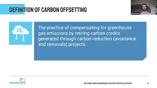 The Role of Offsetting on the Journey to Net Zero