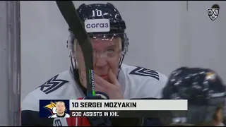 Mozyakin reaches 500-assists mark in KHL