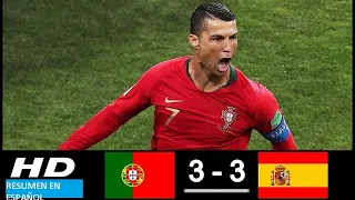 Portugal vs España 3-3 Rusia 2018 Resumen en Español