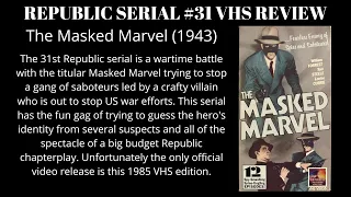 The Masked Marvel (1943) Republic Serial #31 VHS Review