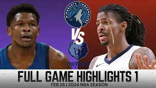 Minnesota Timberwolves vs Memphis Grizzlies FULL GAME Highlights Feb 27/2024 NBA Season #nba2k24