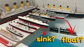 Will All These Ships Titanic, Edmund Fitzgerarald, HMHS Britannic Sink or Float? Let's Review All!