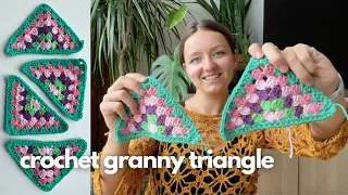 🧶 how to crochet a granny triangle🌟 | beginner-friendly tutorial