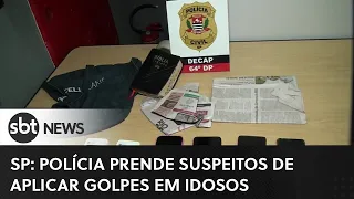 SP:Polícia prende suspeitos de aplicar "golpe da benção do cartão" em idosos |#SBTNewsnaTV(12/05/23)