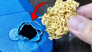 Works Like Magic! Pour Super Glue on Instant Noodles Will Fix Everything!