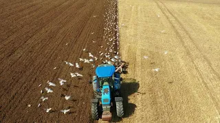 Farmer ploughing the field Limavady Northern Ireland