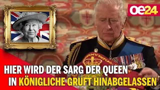 Hier wird der Sarg der Queen in Königliche Gruft hinabgelassen