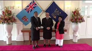 Fijian President officiates at the swearing-in ceremony for the two new Assistant Ministers