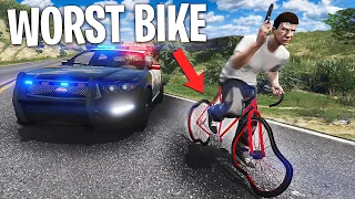 Running from Cops with WORST Bike in GTA 5 RP