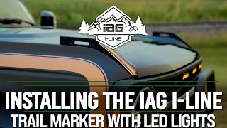 IAG I-Line Trail Marker w LED Lights in Matte Black for 2021+ Ford Bronco Install