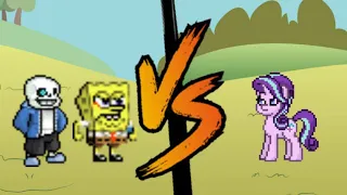 SpongeBob & Sans VS Starlight Glimmer Sprite Animation