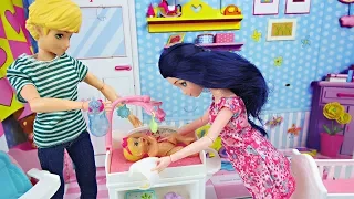 Miraculous ladybug Marinette & Adrien & Baby Anais Barbie Baby Sitter