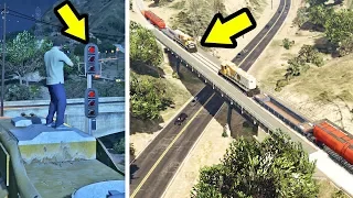 لقد غيرت أضواء مرور القطار لن تصدق النتيجة في جي تي أي 5 | GTA V Train Traffic Lights