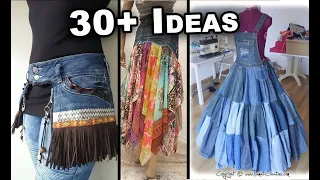 OVER 30 NEW IDEAS TO UPCYCLE OLD JEANS | DIY Christmas Presents