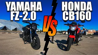 FZ 2.0 vs CB160 🏍 || ¿Cuál es mas rápida? ¿Cuál me compro? 🤔