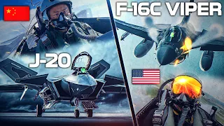 Chinese J-20 Mighty Dragon Vs F-16 Viper | Digital Combat Simulator | DCS |