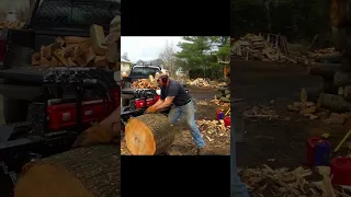 😲Amazing Dangerous Automatic Firewood Processing Machine😱 ! #Working #Shorts