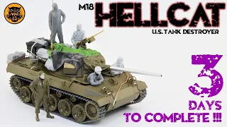 M18 HELLCAT U.S. tank destroyer - 3 days to complete!!! Tamiya 35376