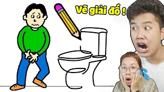 Vẽ Để Giải Câu Đố Siêu Khó ? bqThanh và Ốc Trở Thành Họa Sĩ Trong Just Draw