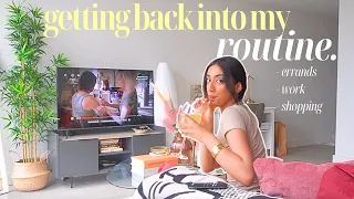 *VLOG* creating a new routine, getting work done, shopping try on haul, new nails & productivity