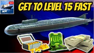 How To get LEVEL 15 FAST (Get Gold And Dollars) - Modern Warships