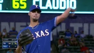 TB@TEX: Claudio fans Kiermaier for first strikeout