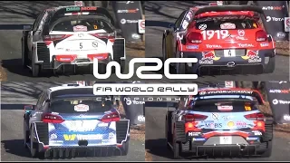 LAUNCH CONTROL Accelerations WRC Rally Cars 2019! - SOUND Comparison Yaris, Fiesta, C3, i20!