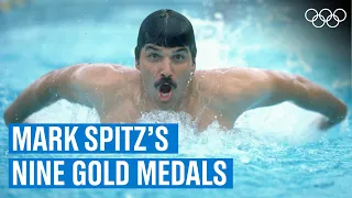 All NINE of Mark Spitz's gold medal races! | Athlete Highlights