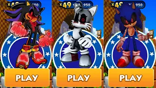 Sonic Dash - Tails.EXE vs Sonic.EXE vs Shadow.EXE vs All Bosses Eggman Zazz All 75 Characters