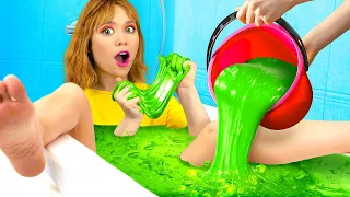 Vídeo Satisfatório| POP IT VS SLIME | Perrengues Escolares e Familiares by Desafio Aceito