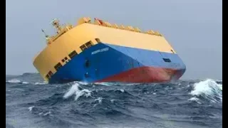 Large Ships In Giant Waves & Storm! White Shark Attack